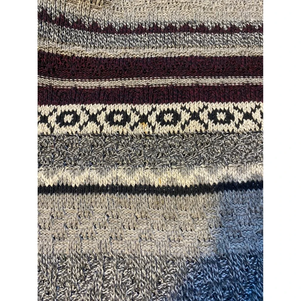 Vintage 90s Alpine Ridge Striped Knit Sweater Geometric Pattern Pullover‎ Mens L
